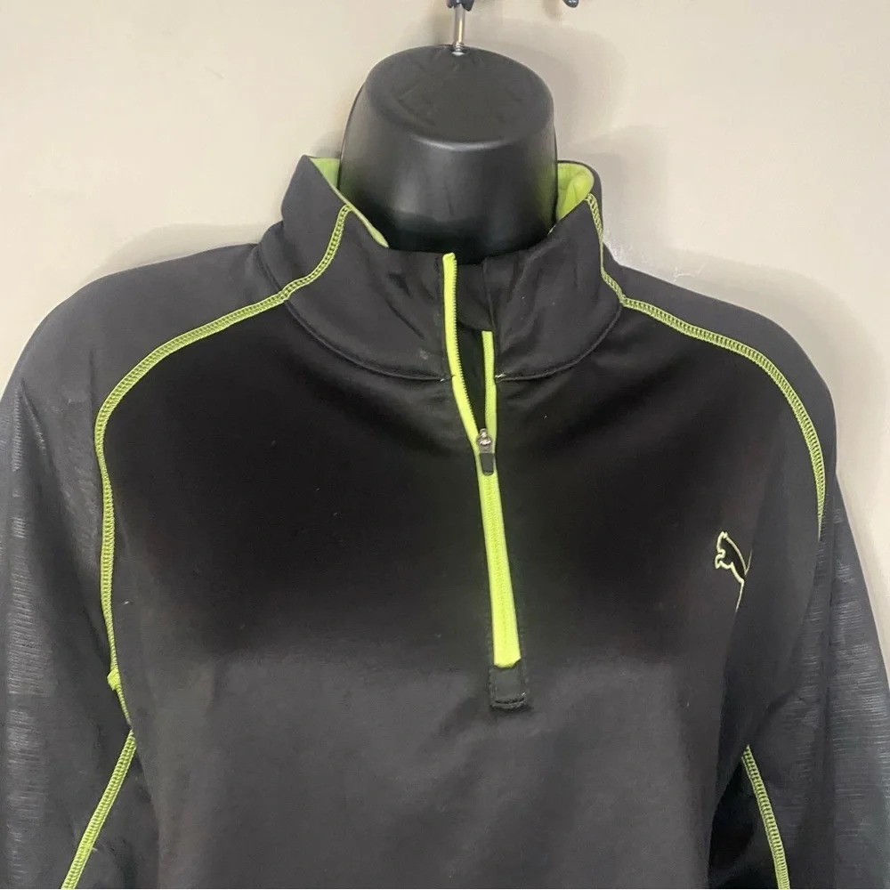 PUMA Men's Ice Strip 1/4 Zip Gold Pullover Sweater 2016 - Picture 3 of 11